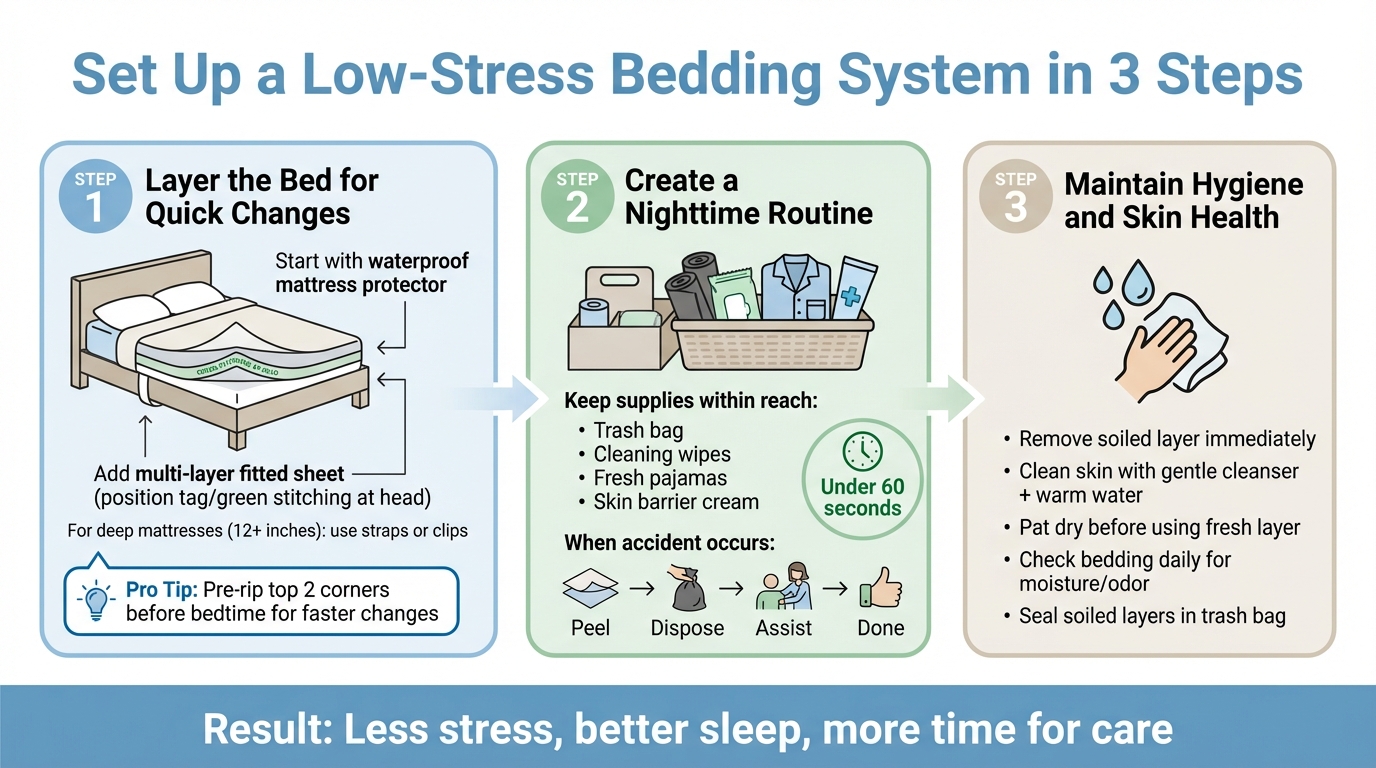 3-Step Quick-Change Bedding System for Caregivers
