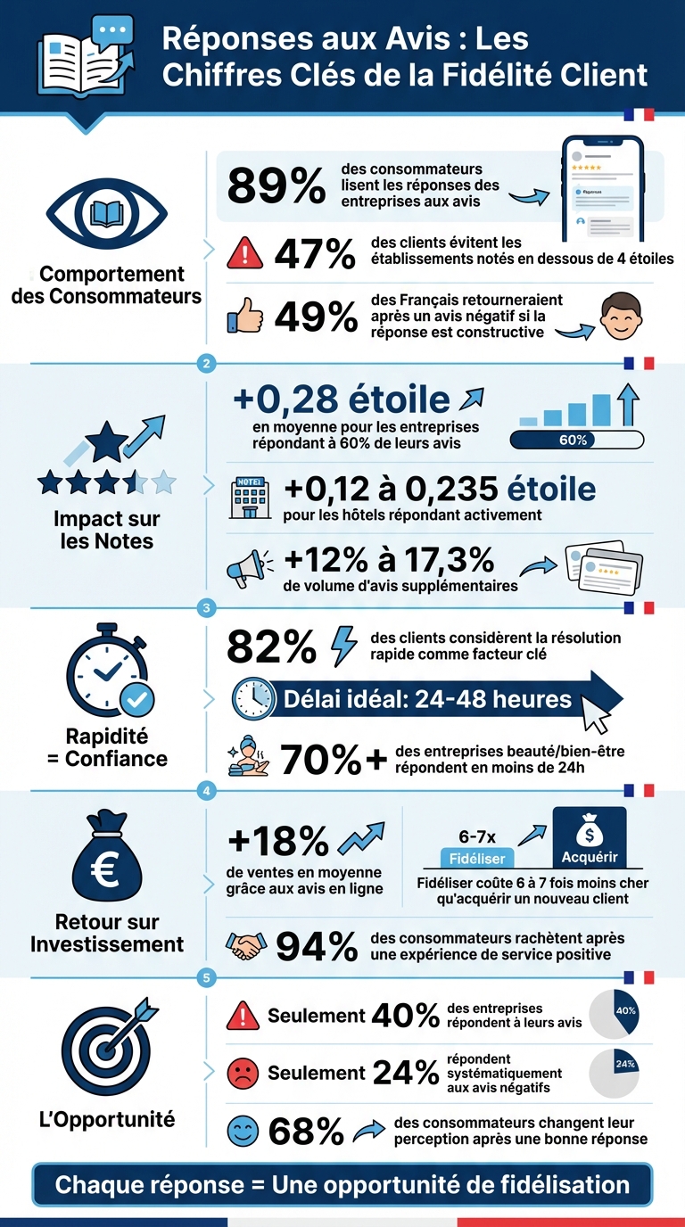 Impact des réponses aux avis clients sur la fidélité et les performances
