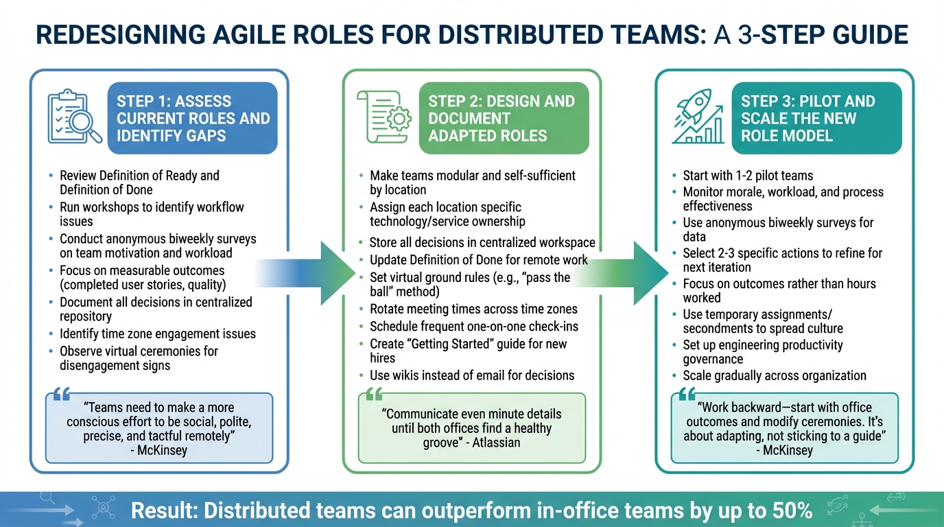 3-Step Guide to Redesigning Agile Roles for Distributed Teams