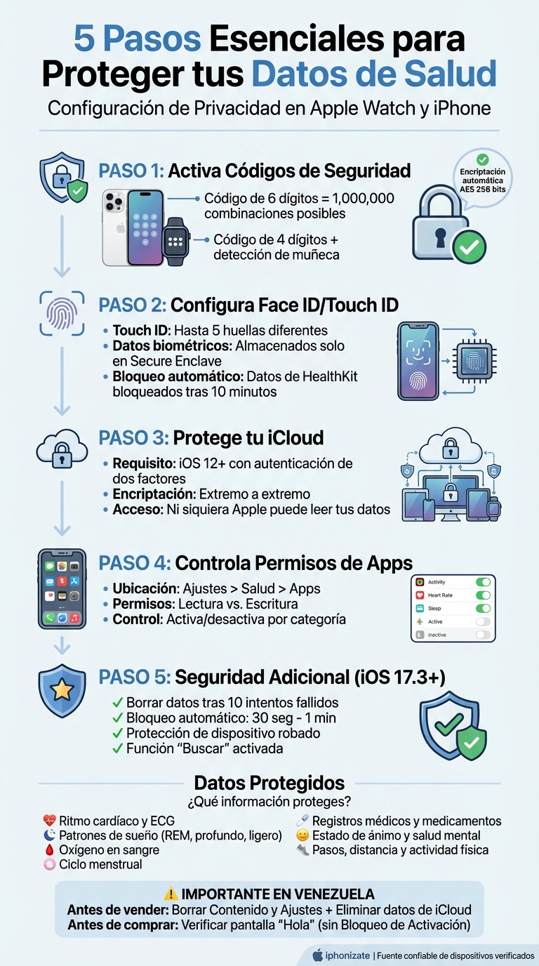 Pasos esenciales para configurar privacidad en Apple Watch y iPhone