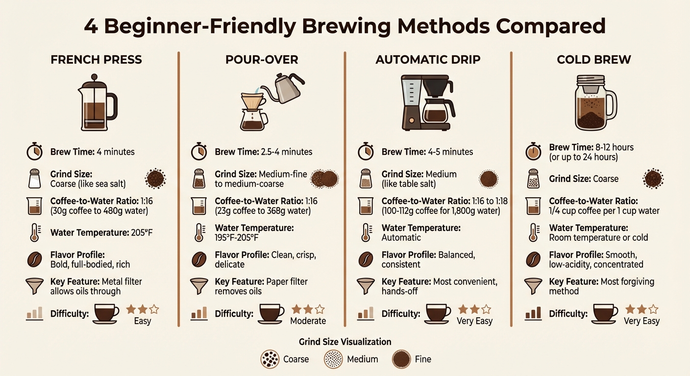 Home Coffee Brewing Methods Comparison Guide for Beginners