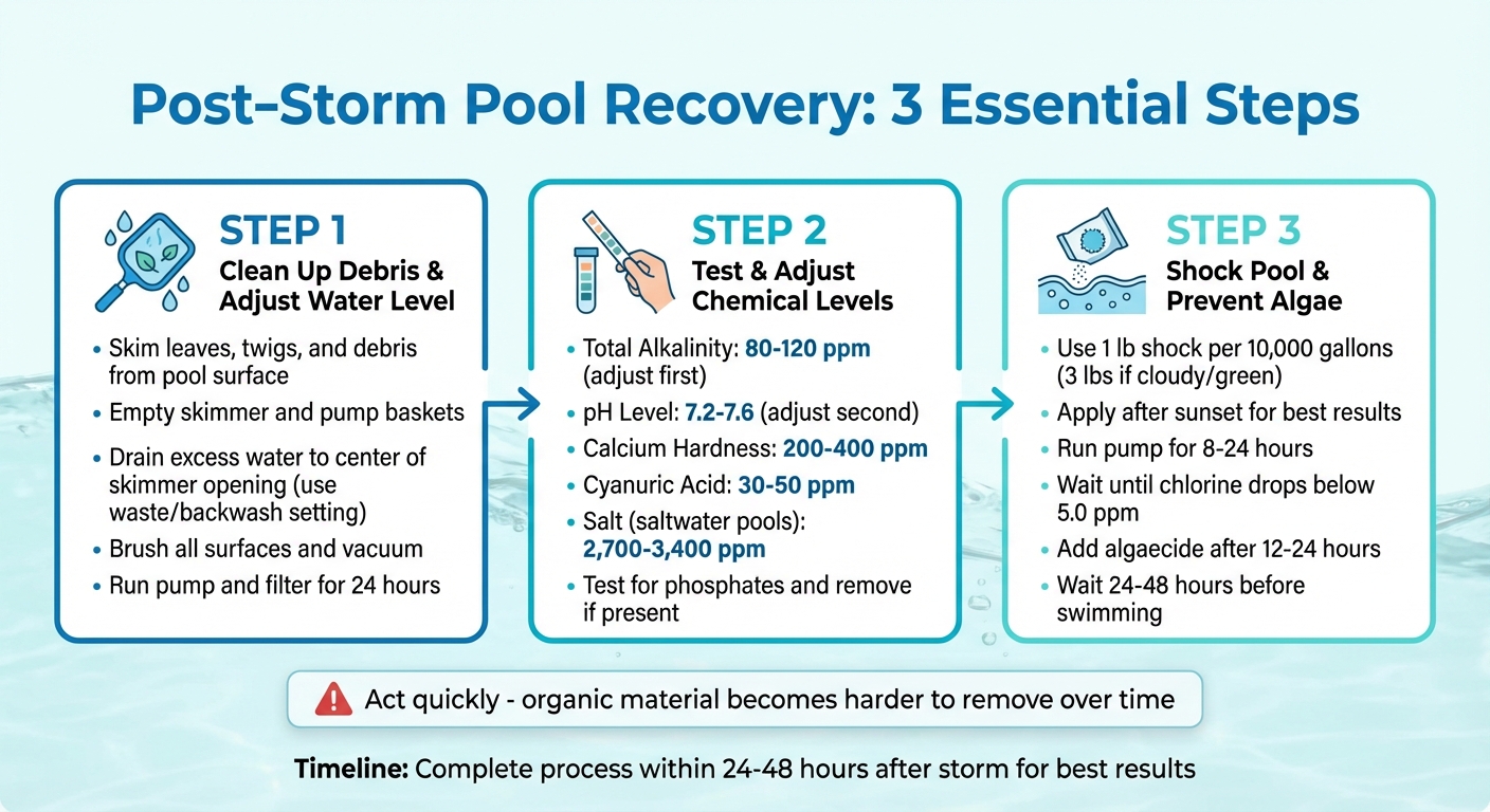 Post-Storm Pool Recovery: 3-Step Process to Restore Water Chemistry