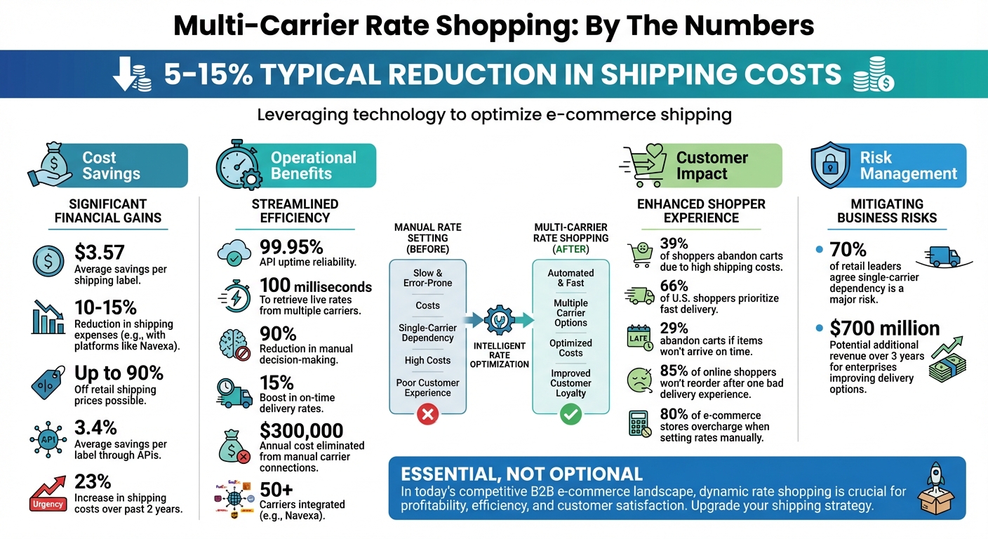 Multi-Carrier Rate Shopping Benefits and Cost Savings Statistics
