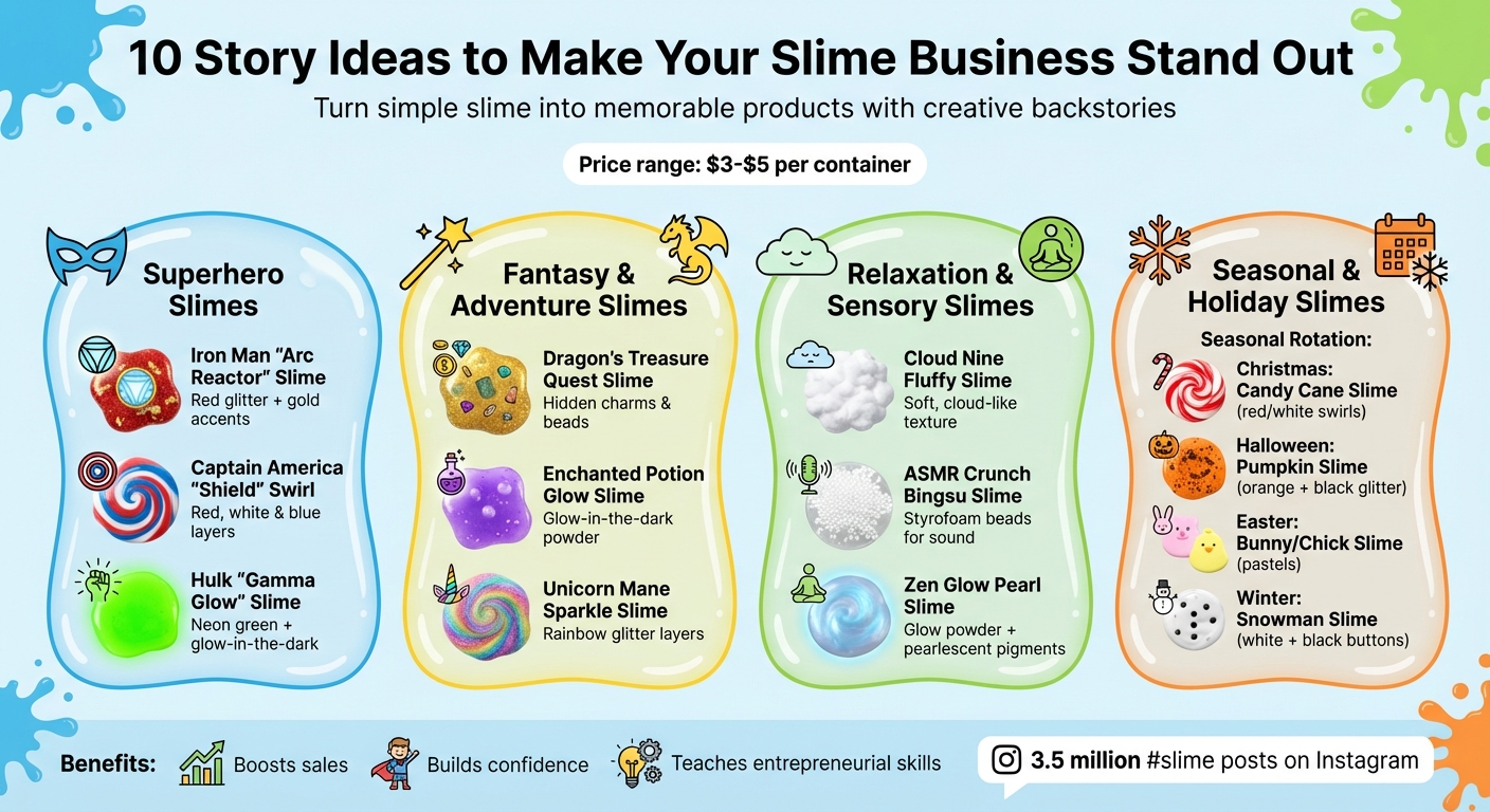 10 Story-Based Slime Themes for Kids' Businesses