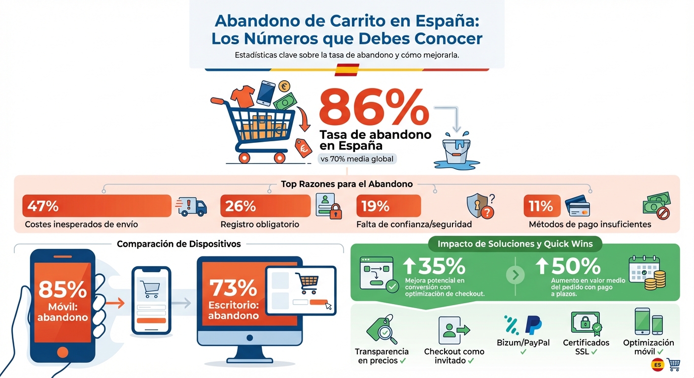 Estadísticas de Abandono de Carrito en España 2024