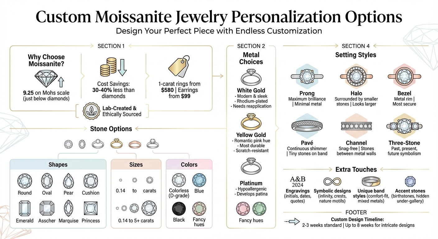 Custom Moissanite Jewelry Personalization Options Guide