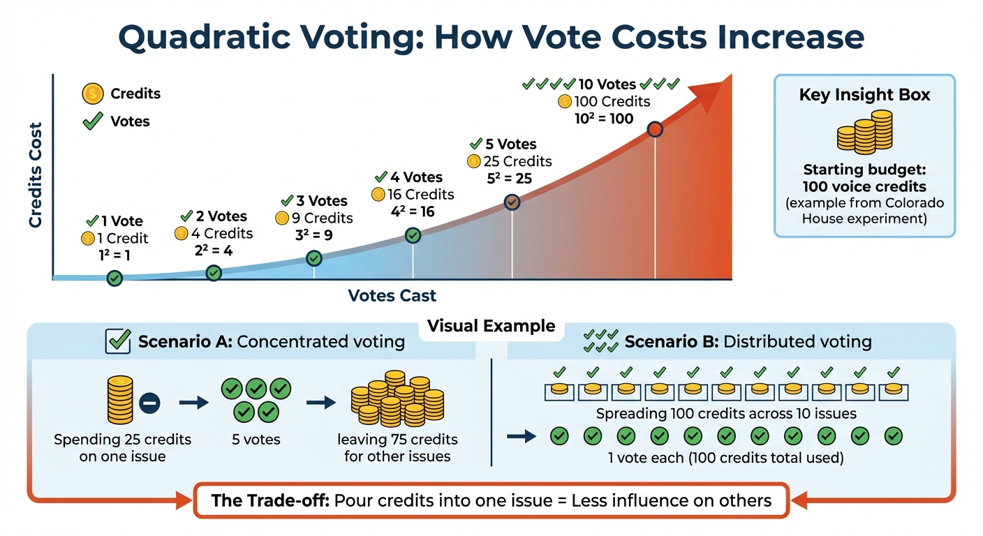 How Quadratic Voting Works: Cost vs Votes Explained