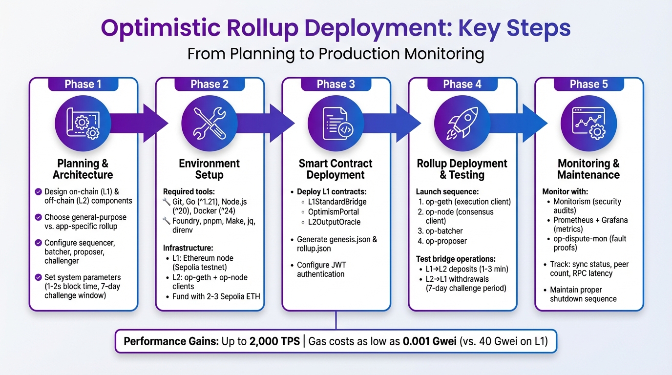 Optimistic Rollup Deployment Process: 5 Key Phases