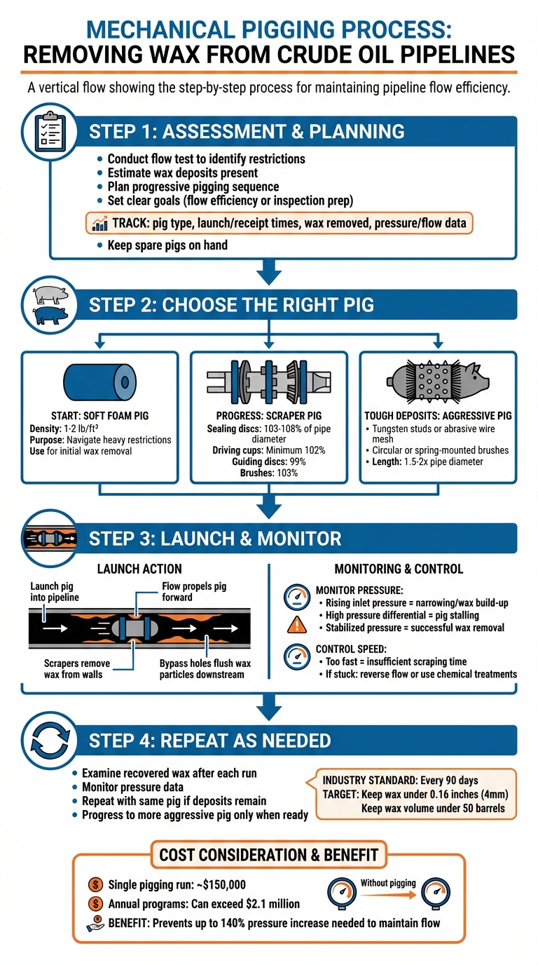 Mechanical Pigging Process: Step-by-Step Guide to Removing Wax from Pipelines