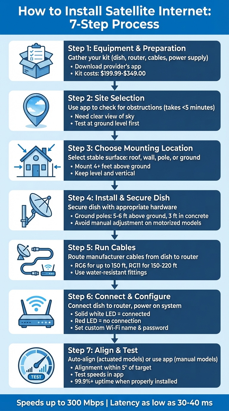 7-Step Satellite Internet Installation Process Guide