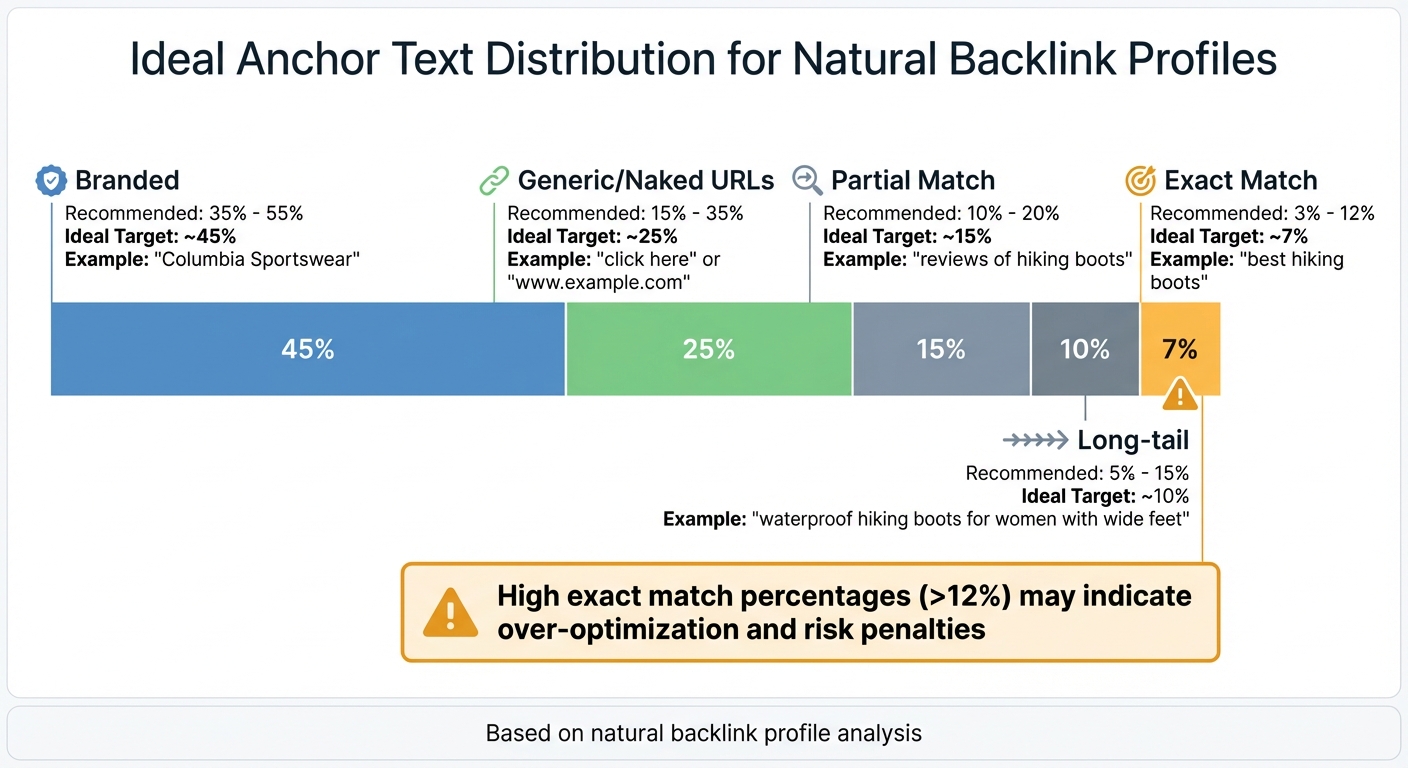 Ideal Anchor Text Distribution for SEO: Recommended Percentages by Category