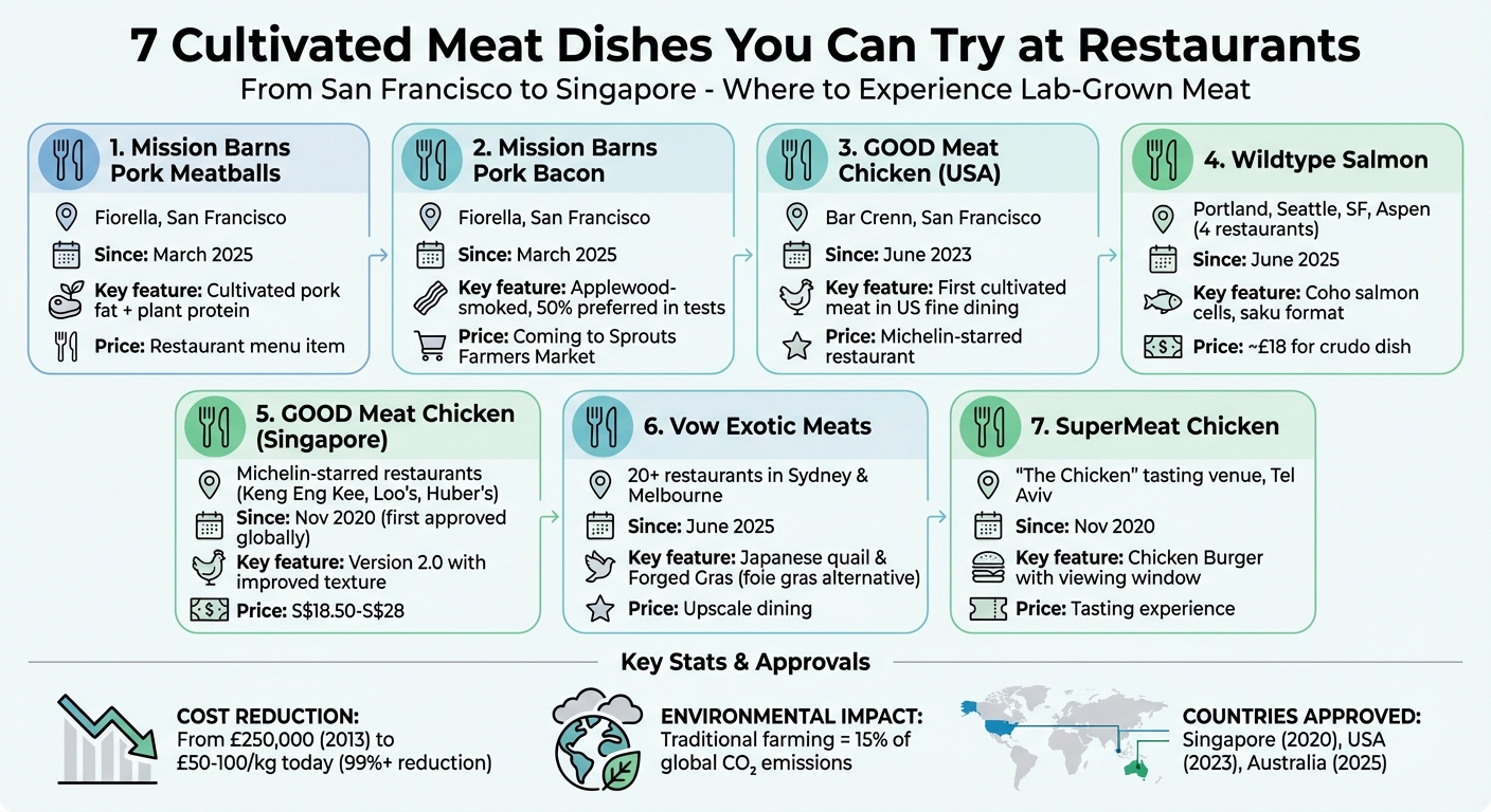 7 Cultivated Meat Dishes Available at Restaurants Worldwide