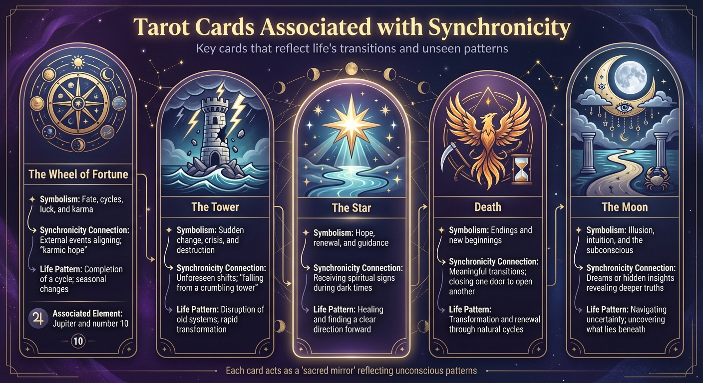 5 Major Tarot Cards Associated with Synchronicity and Their Meanings