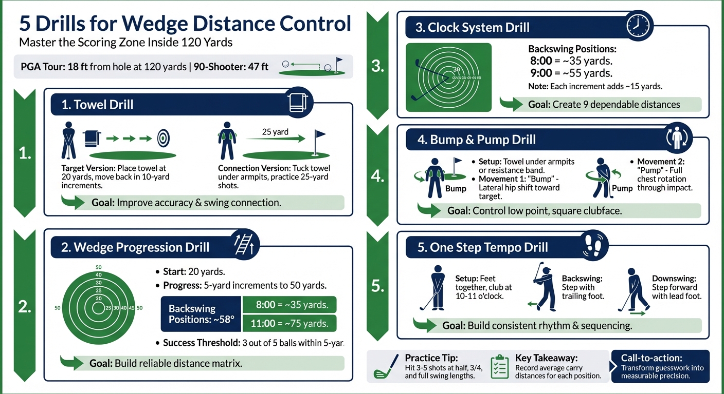 5 Essential Wedge Distance Control Drills for Better Golf Scoring