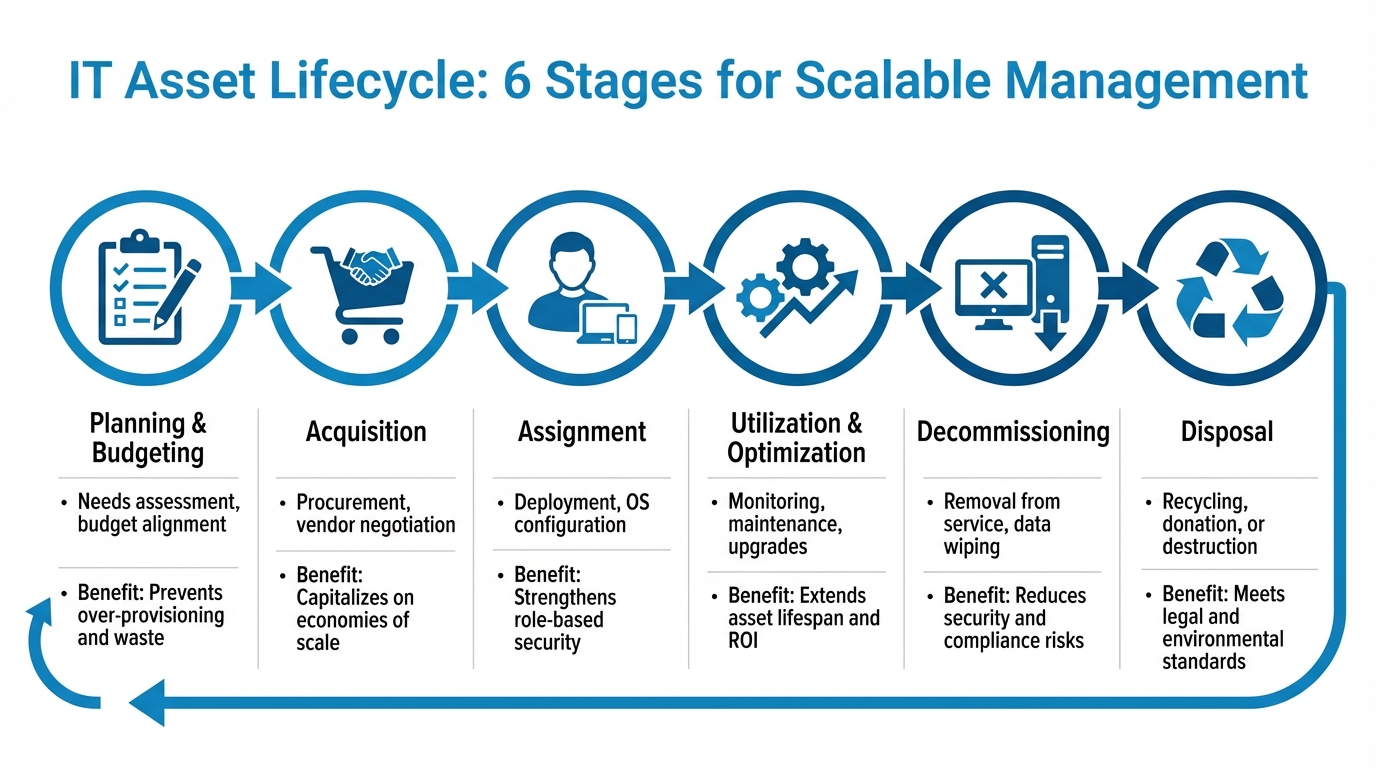 IT Asset Lifecycle Management: 6 Stages for Optimized Asset Control