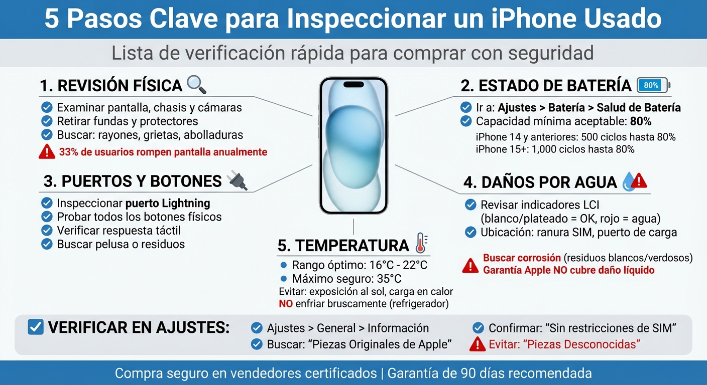 Guía de inspección para comprar iPhone usado: 5 pasos clave