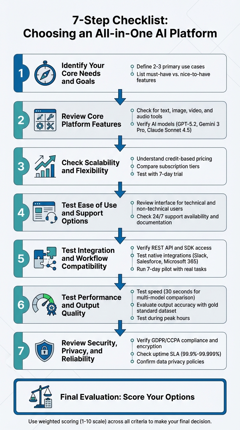 7-Step Checklist for Choosing an All-in-One AI Platform