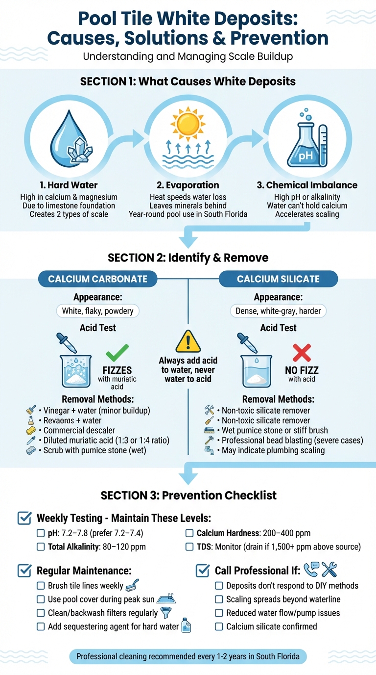How to Remove and Prevent White Pool Tile Deposits: Complete Guide