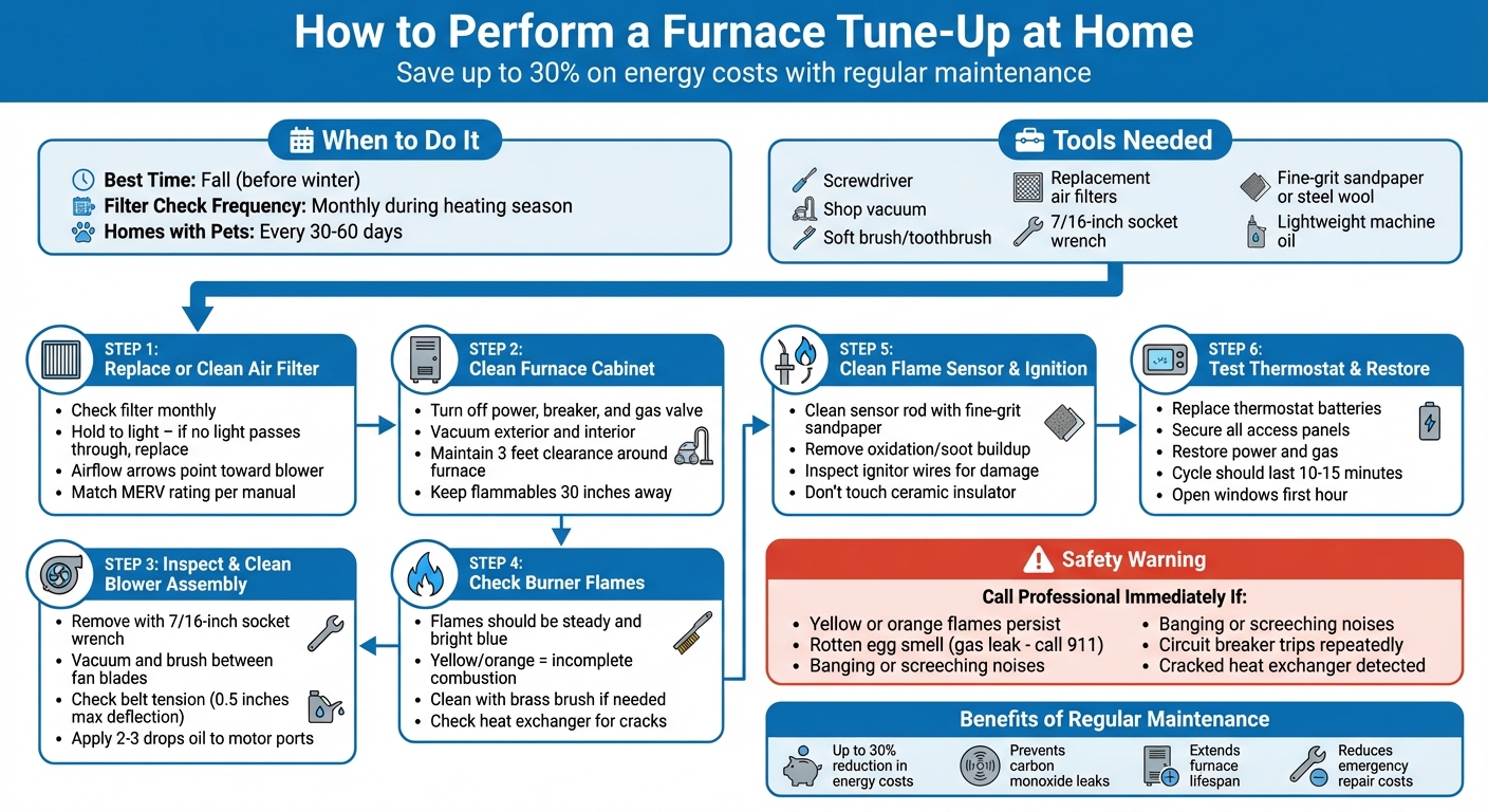 6-Step DIY Furnace Tune-Up Process with Tools and Safety Tips