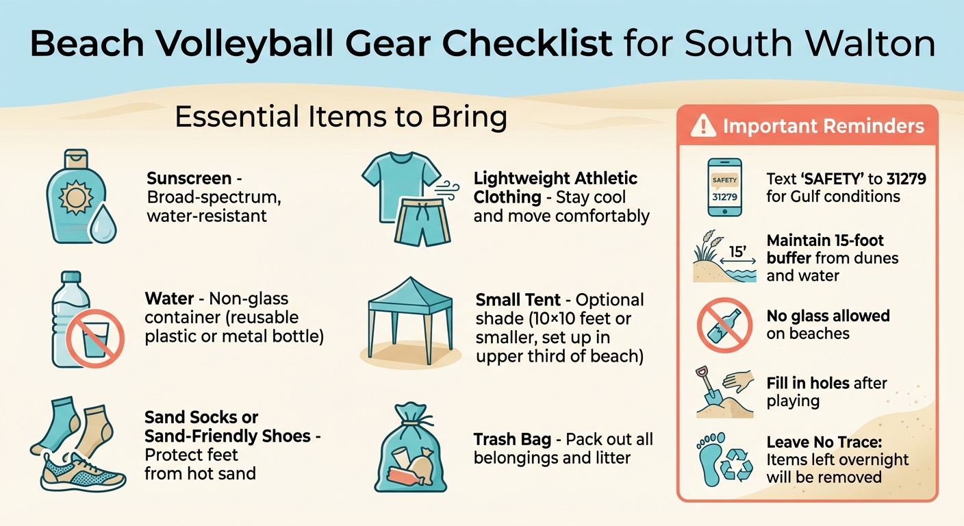 Beach Volleyball Gear Checklist for South Walton