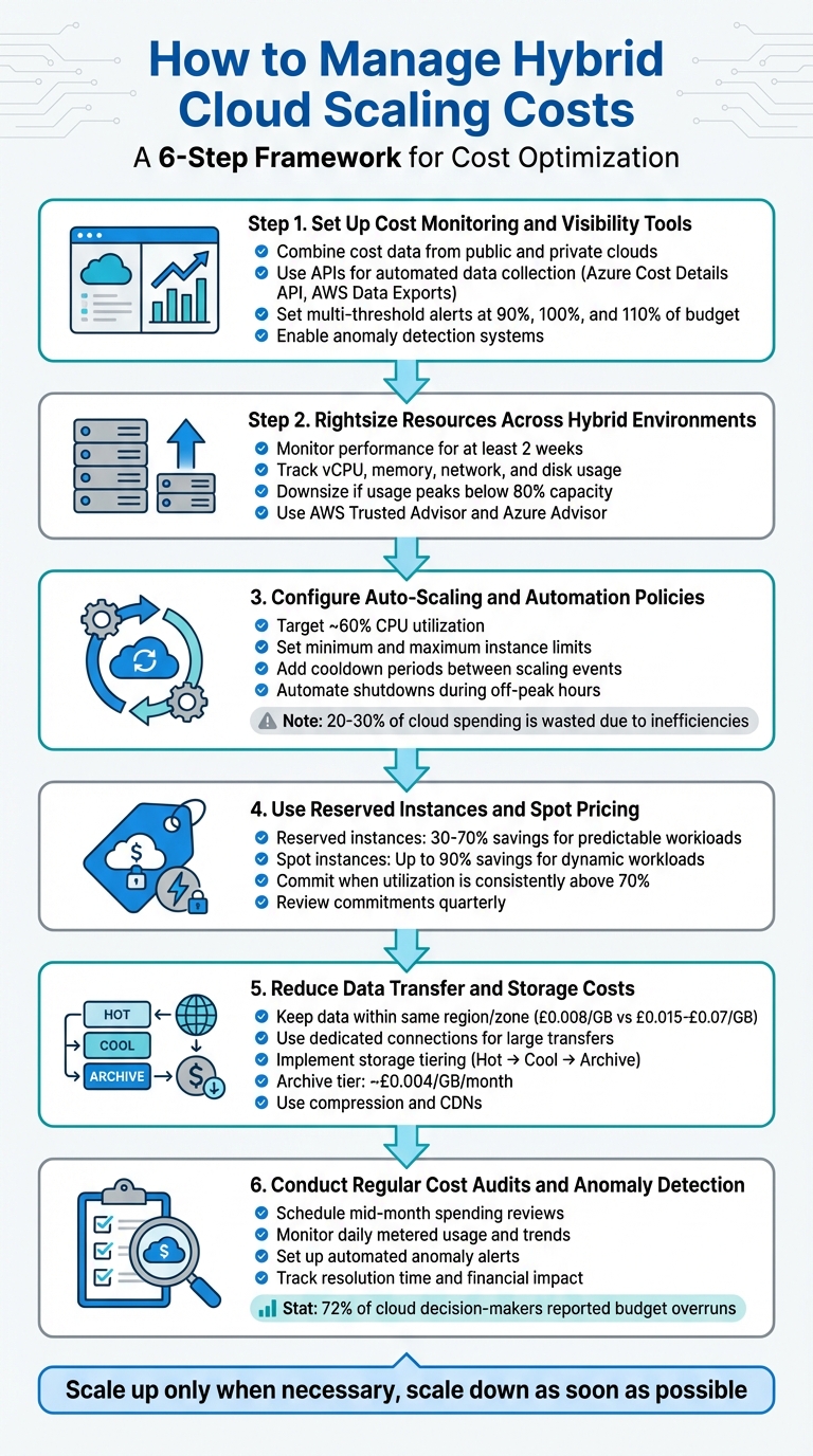 6-Step Hybrid Cloud Cost Management Framework