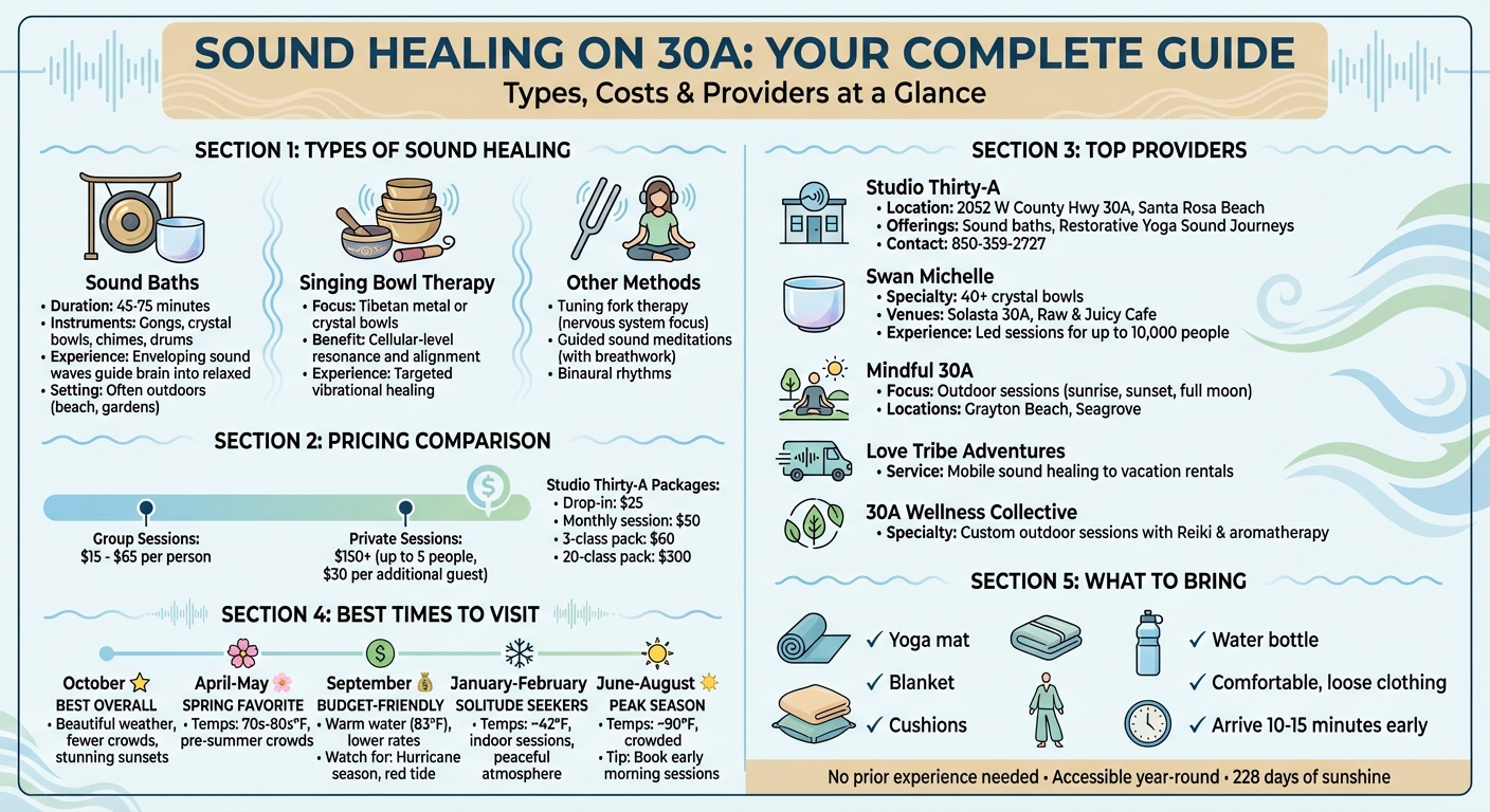 Sound Healing Options on 30A: Types, Costs, and Providers Comparison