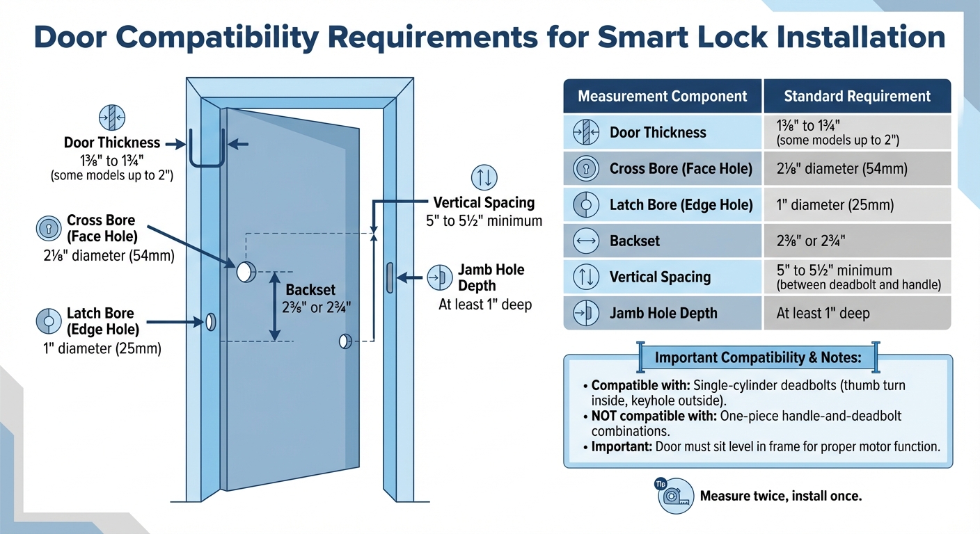 Smart Lock Door Compatibility Requirements and Measurements Guide