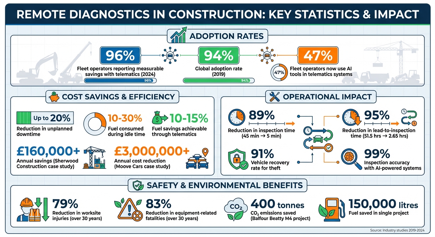 Remote Diagnostics ROI: Key Statistics for Construction Fleet Management