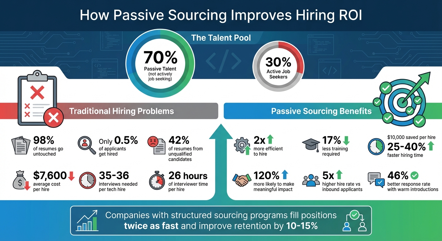 Passive Sourcing vs Traditional Hiring: Cost Savings and Efficiency Statistics