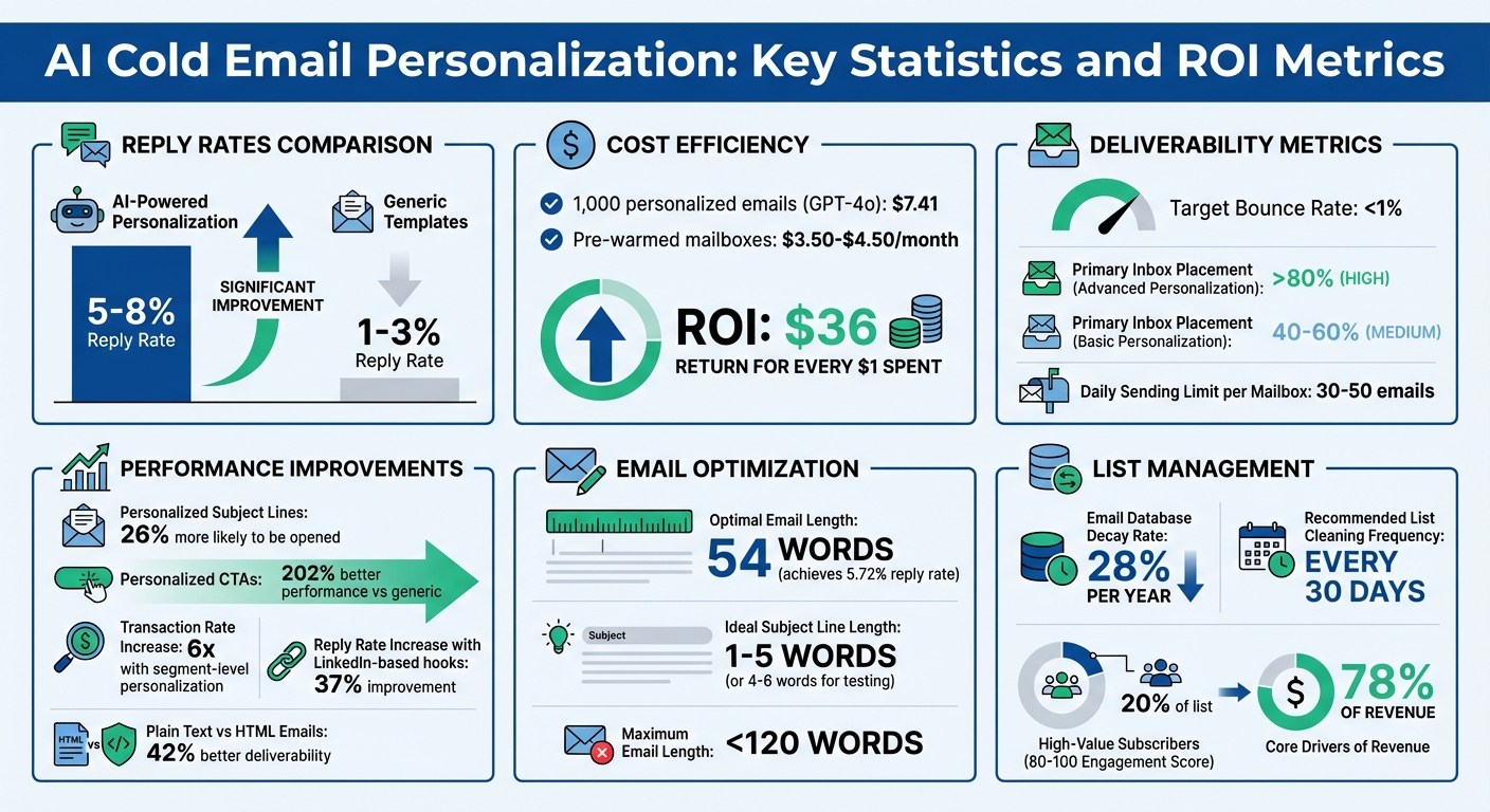 AI Cold Email Personalization: Key Statistics and ROI Metrics