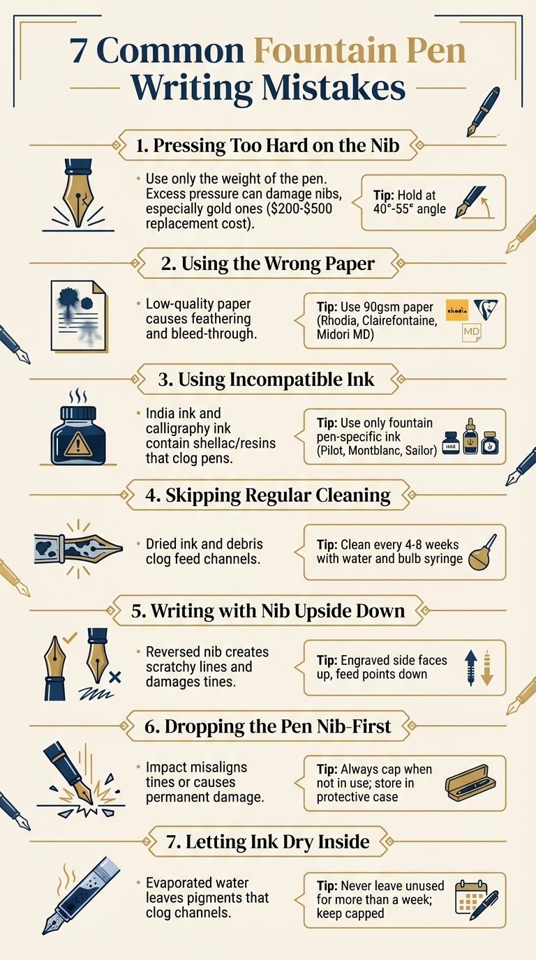 7 Common Fountain Pen Writing Mistakes and How to Avoid Them