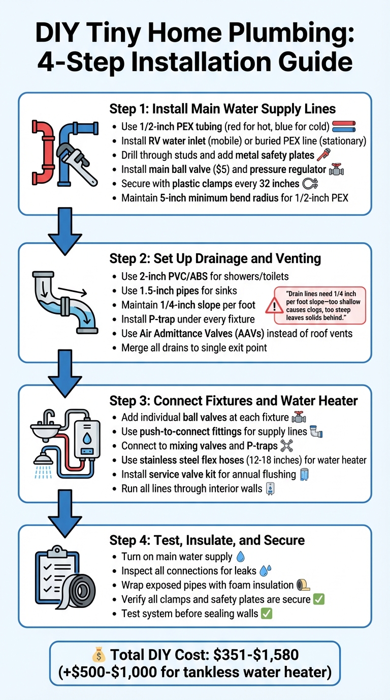 4-Step DIY Tiny Home Plumbing Installation Process