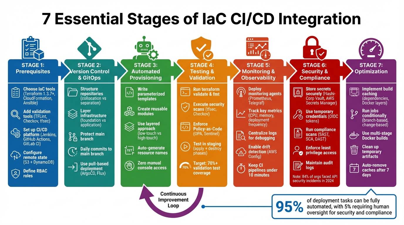 IaC CI/CD Integration Pipeline: 7 Essential Stages from Setup to Optimization