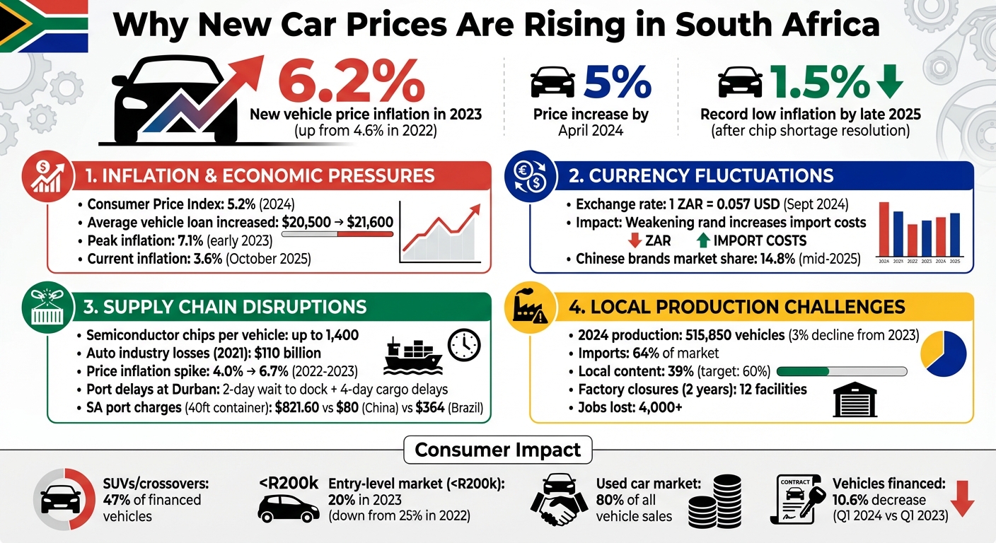 Key Factors Driving New Car Price Increases in South Africa 2022-2025