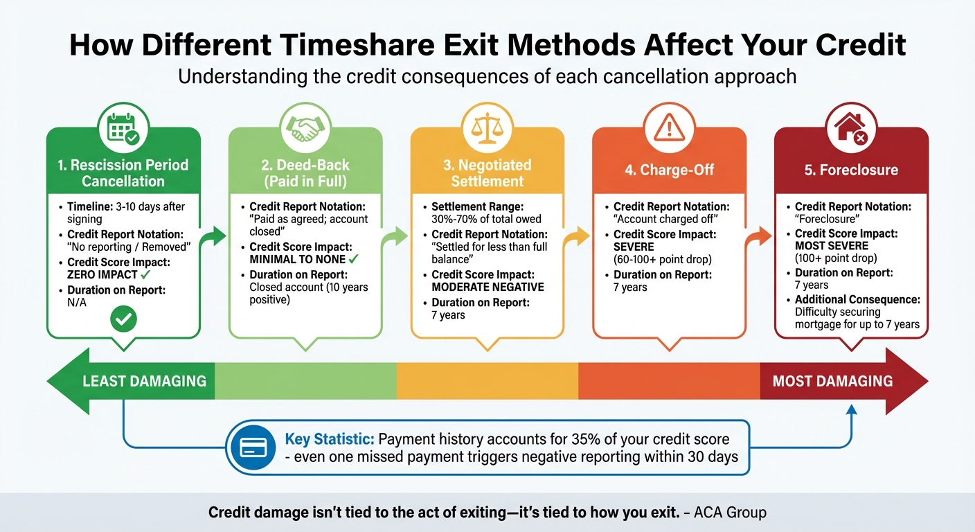 Timeshare Exit Methods and Their Credit Impact Comparison