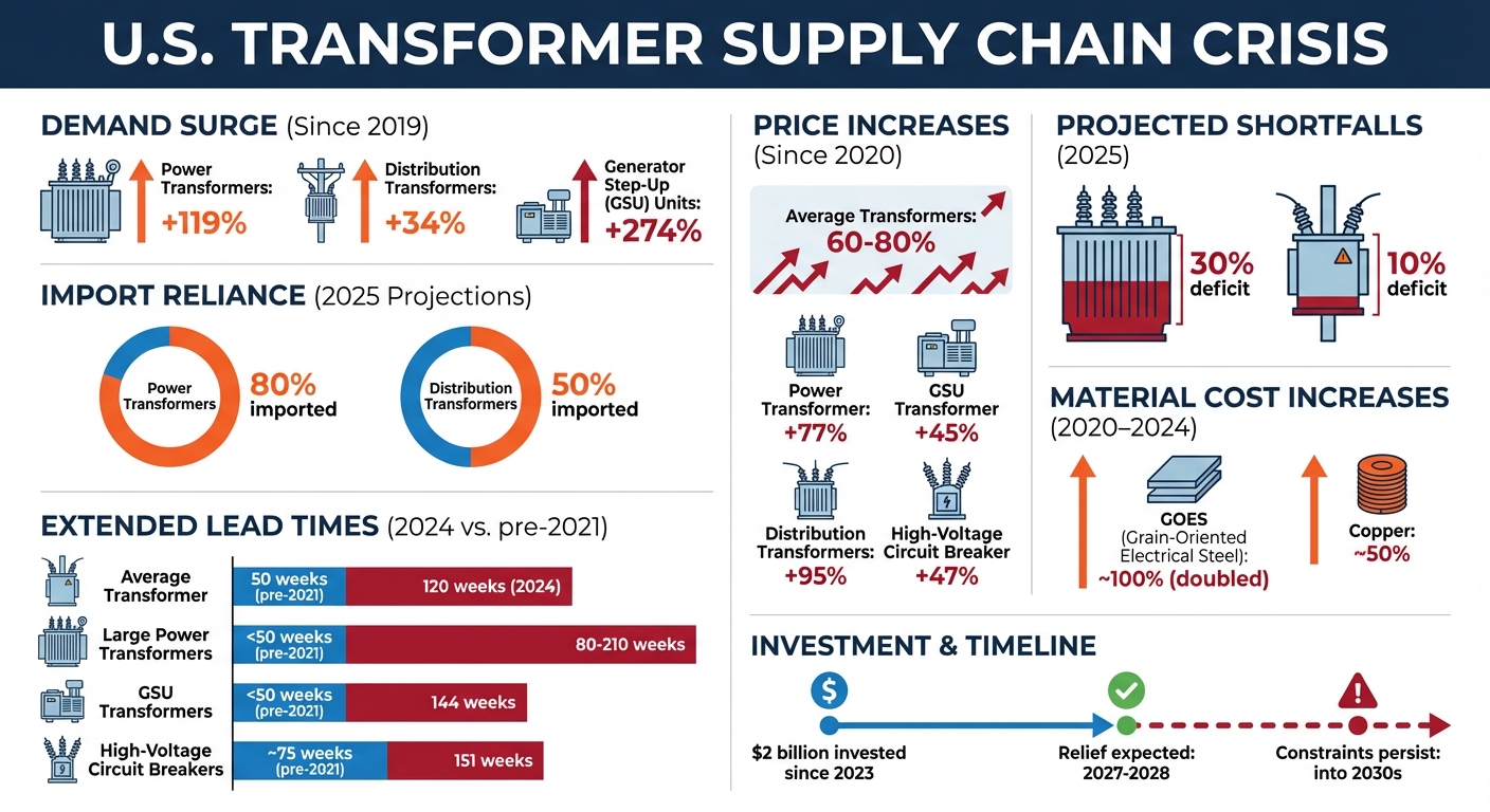 U.S. Transformer Supply Chain Crisis: Key Statistics and Lead Times 2024-2025