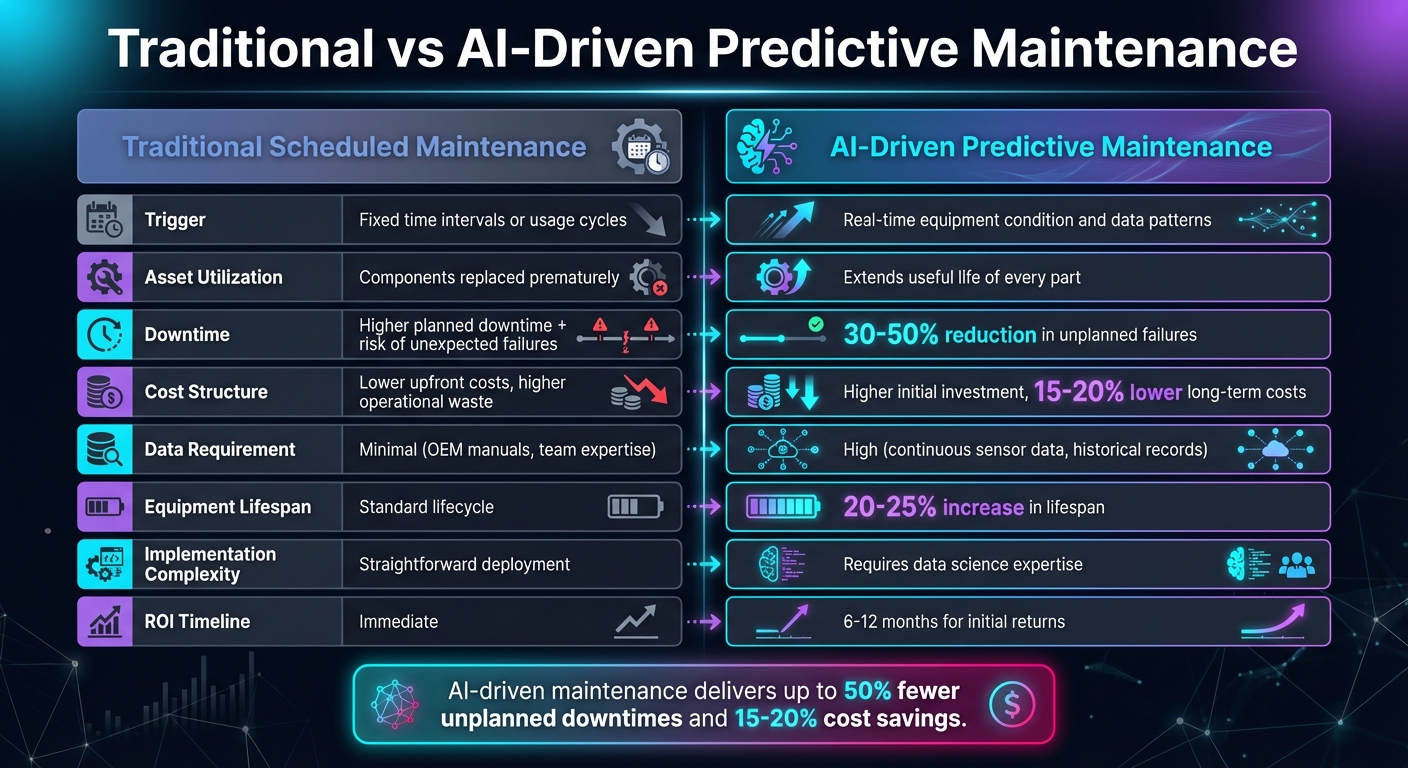 AI-Driven vs Traditional Maintenance: Key Performance Metrics Comparison