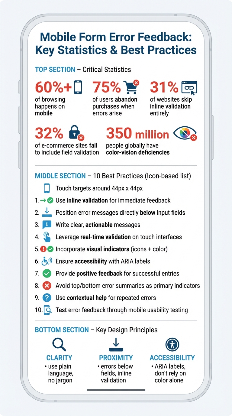 Mobile Form Error Statistics and Best Practices Overview