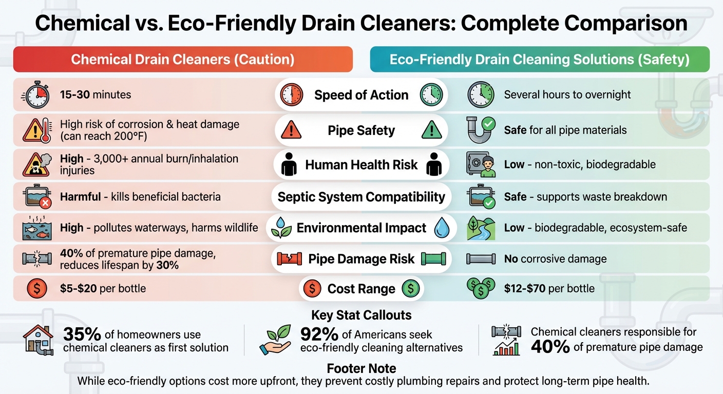 Chemical vs Eco-Friendly Drain Cleaners Comparison Chart