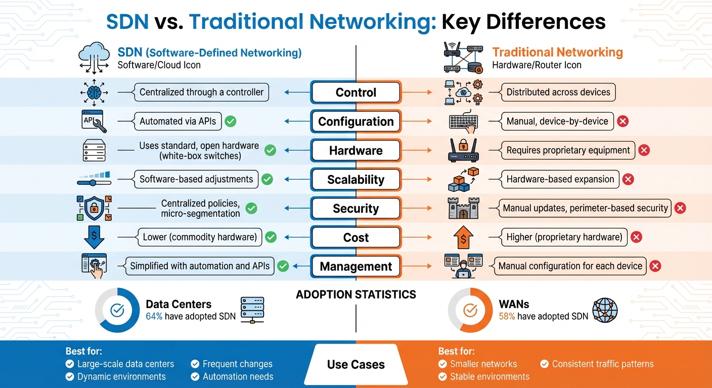 SDN vs Traditional Networking: Complete Feature Comparison
