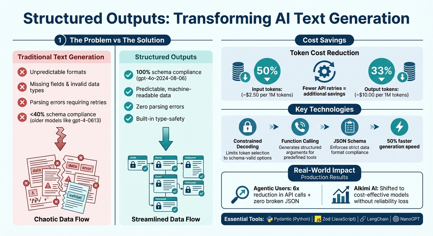 Structured Outputs vs Traditional Text Generation: Key Benefits and Cost Savings