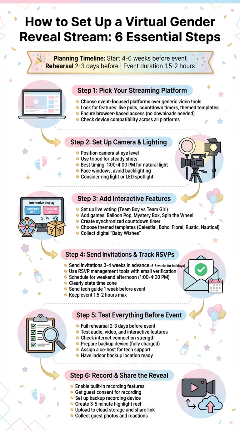 6 Steps to Set Up a Virtual Gender Reveal Stream