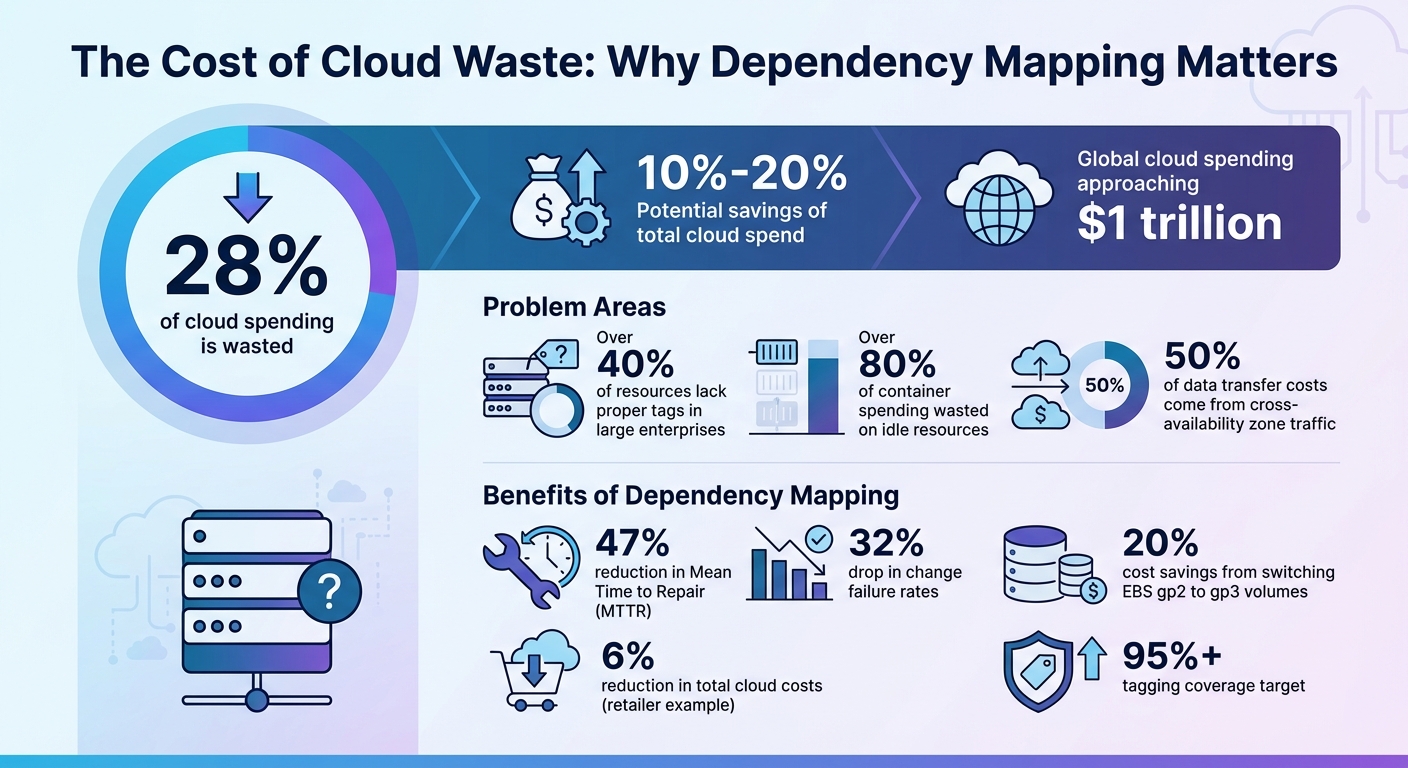 Cloud Cost Waste Statistics and Dependency Mapping Savings Opportunities