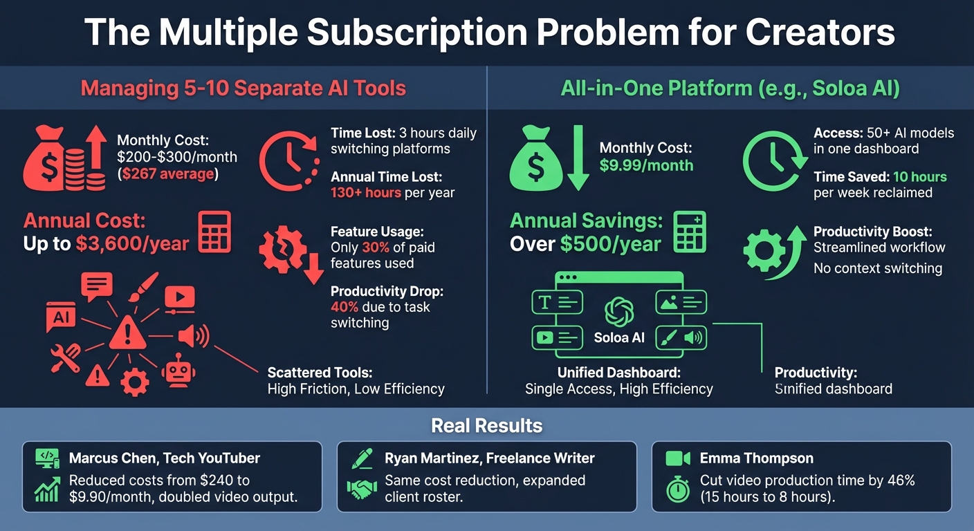 Cost and Time Savings: Multiple AI Subscriptions vs All-in-One Platforms