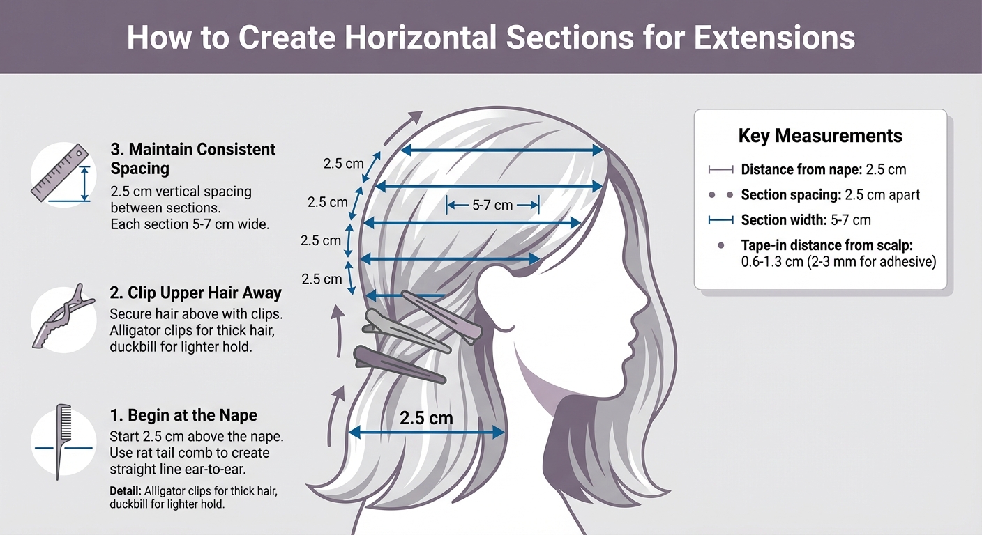 Step-by-Step Guide to Sectioning Hair for Extensions