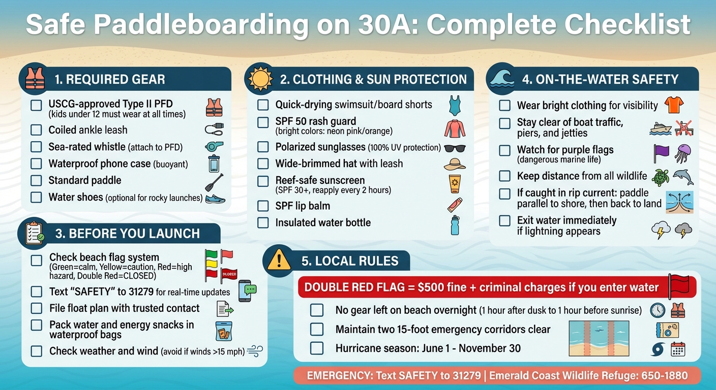Essential Paddleboarding Safety Checklist for 30A