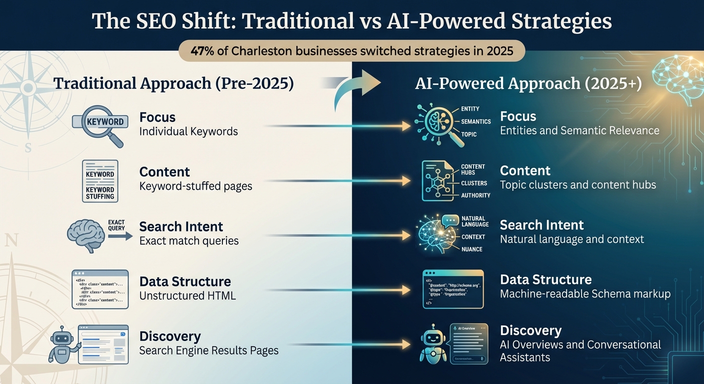 Traditional vs AI-Powered SEO Strategies for Charleston Businesses in 2025