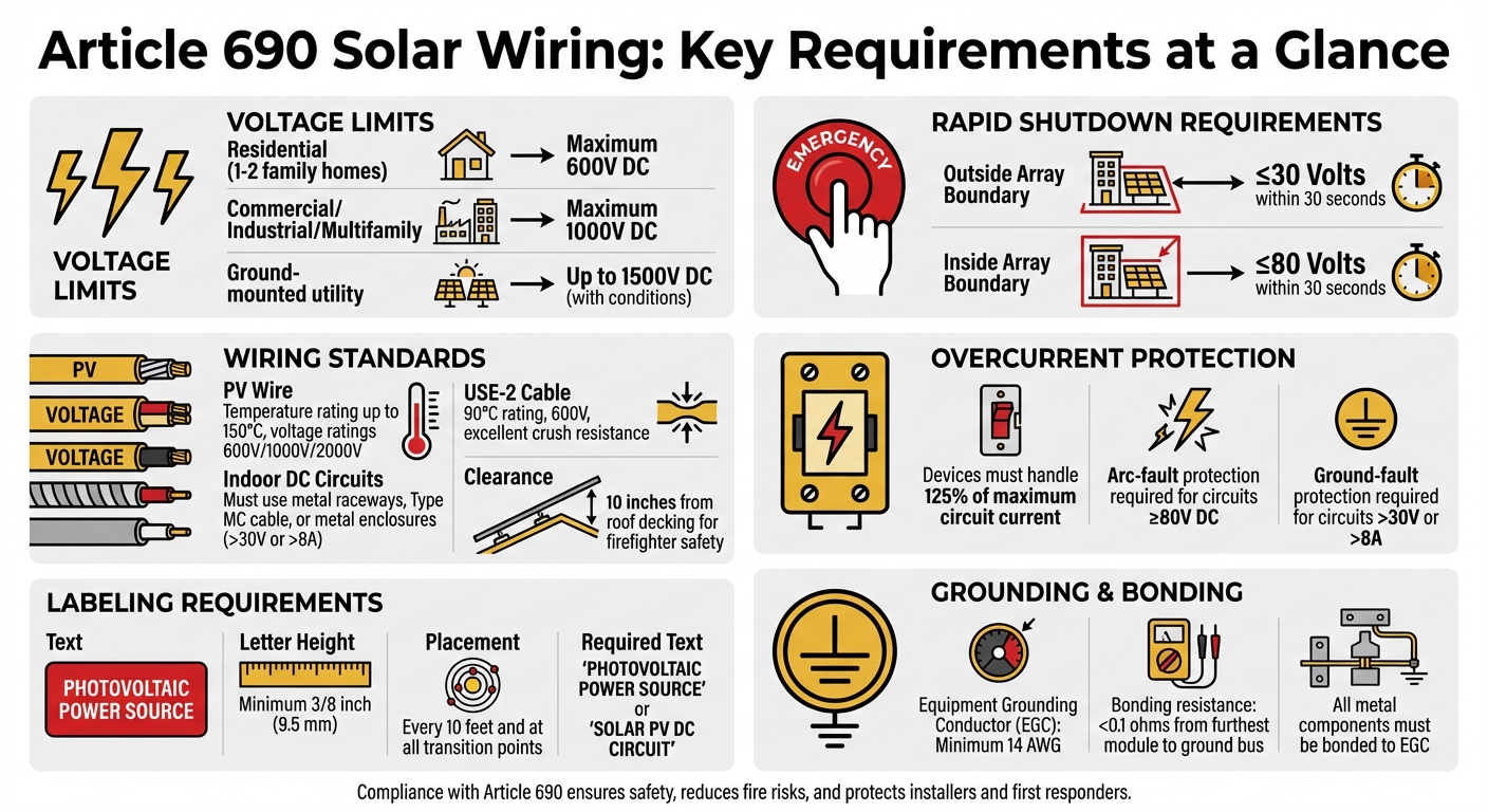 Article 690 Solar Wiring Requirements and Safety Standards Overview