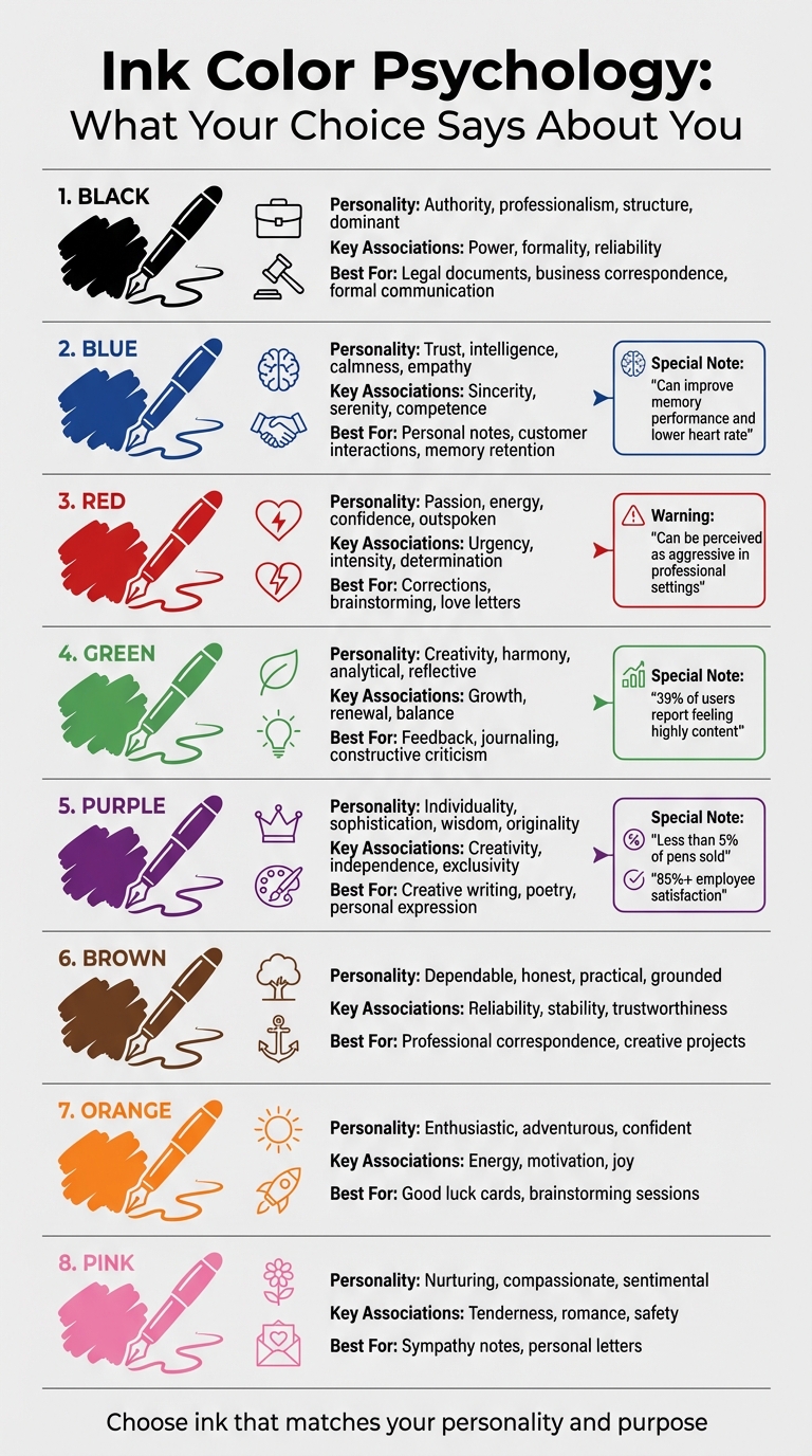 Ink Color Psychology Guide: What Each Color Reveals About Your Personality