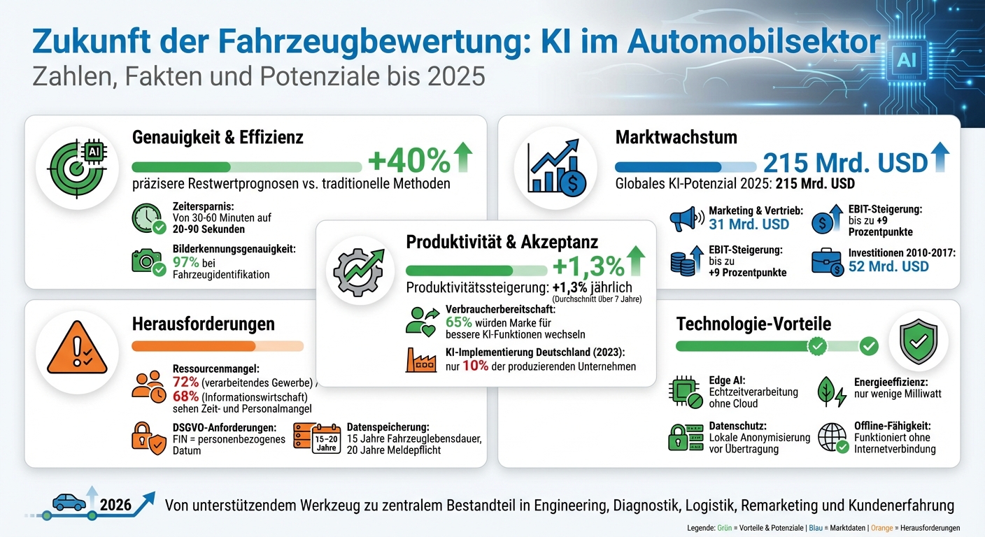 KI in der Fahrzeugbewertung: Marktpotenzial und Effizienzgewinne bis 2025